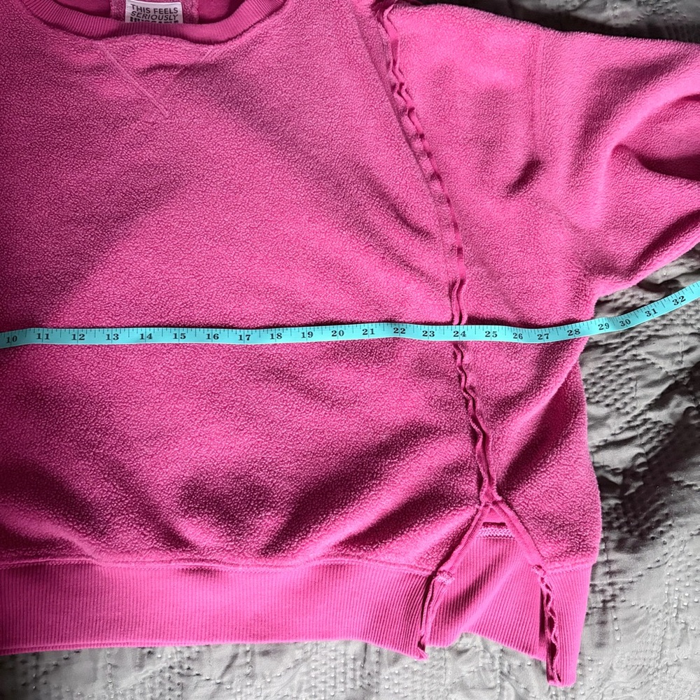 AE American Eagle "Seriously Huggable" Oversized Pink Sweatshirt XS - Picture 7 of 7